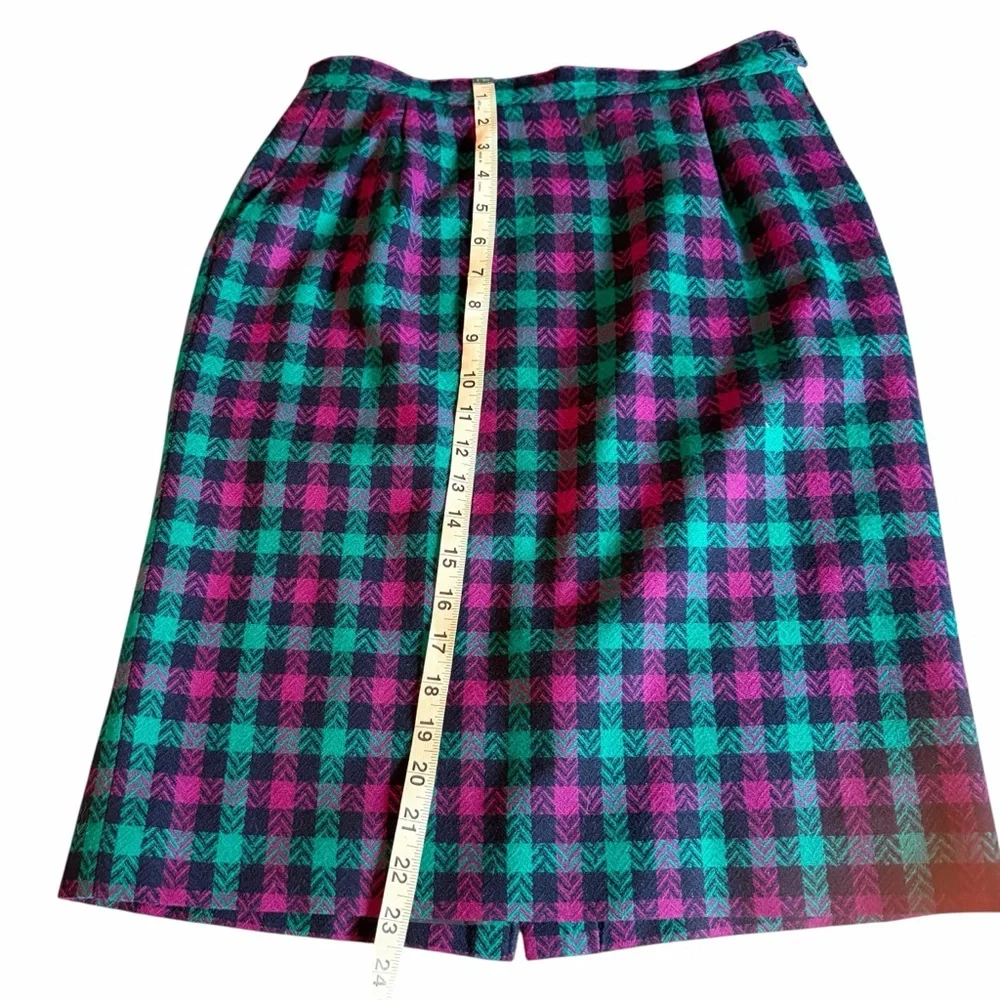 PENDLETON VINTAGE 100% WOOL BLAZER & SKI SKIRT SET SIZE 10 PETITE - Picture 9 of 10